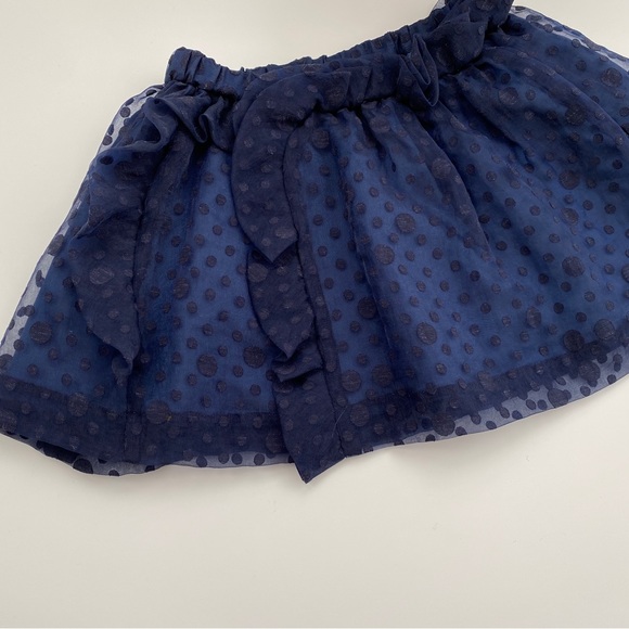 Crewcuts Navy Ruffle Dot Skirt - Picture 2 of 9